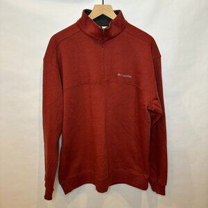 Columbia half zip sweatshirt pullover L wine burgundy